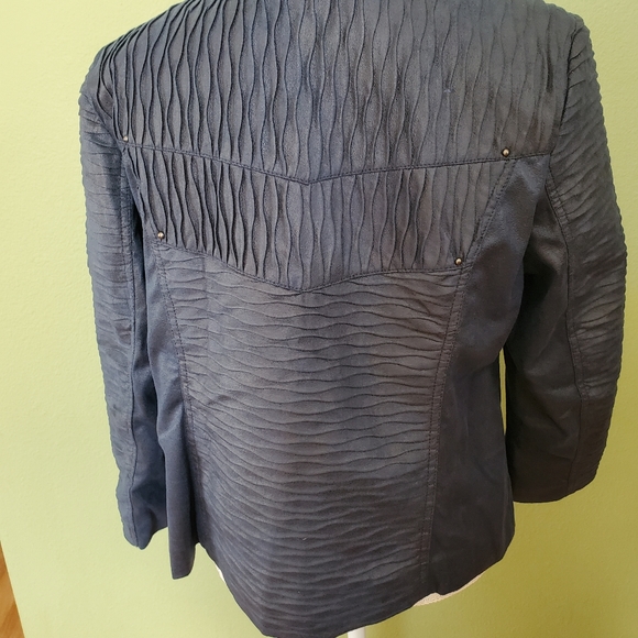 Erin London large petite jacket. Navy blue. - Picture 3 of 7